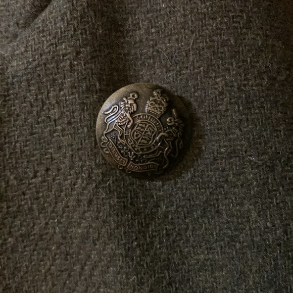 Mid-length wool coat, dark green - Picture 2 of 4